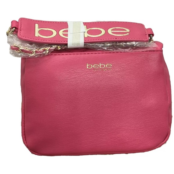 Bebe Wyatt Quilted Chain Shoulder Bag Hot Pink Y2K 90’s NWT Stylish - Picture 2 of 9